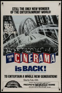 1b895 THIS IS CINERAMA advance 1sh R1973 back to entertain a whole new generation, roller coaster!