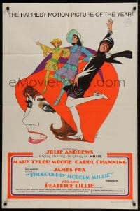 1b898 THOROUGHLY MODERN MILLIE 1sh 1967 Bob Peak art of singing & dancing Julie Andrews!