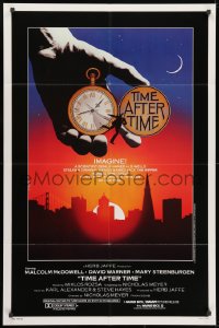 1b914 TIME AFTER TIME int'l 1sh 1979 Malcolm McDowell as H.G. Wells, David Warner as Jack the Ripper!