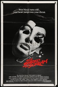 1b919 TOO SCARED TO SCREAM 1sh 1984 Mike Connors, Anne Archer, creepy broken mask image!