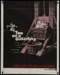 1b938 TWO ON A GUILLOTINE TRIMMED 1sh 1965 7 days in a house of terror, or the unkindest cut of all!