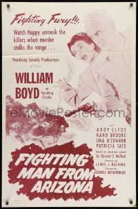 1b940 UNEXPECTED GUEST 1sh R1950s William Boyd as Hopalong Cassidy, Fighting Man from Arizona!