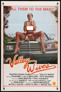 1b941 VALLEY WIVES 25x38 1sh 1983 Lilly Marlene, sexy Lois Ayres in lingerie on Mercedes hood!