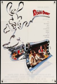 1b974 WHO FRAMED ROGER RABBIT 1sh 1988 Robert Zemeckis, Bob Hoskins, sexy Jessica Rabbit, Lloyd!