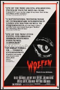 1b988 WOLFEN 1sh 1981 Albert Finney, Gregory Hines, Diane Venora, werewolf horror!
