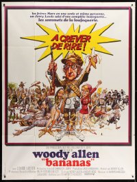 1c474 BANANAS French 1p 1971 great artwork of Woody Allen by E.C. Comics artist Jack Davis!