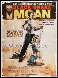 1c483 BLACK SNAKE MOAN French 1p 2007 Samuel L. Jackson & sexy Christina Ricci in chains!