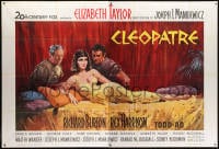 1c015 CLEOPATRA French 2p 1963 Terpning art of Elizabeth Taylor, Richard Burton & Rex Harrison!