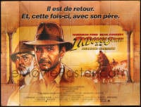 1c004 INDIANA JONES & THE LAST CRUSADE French 8p 1989 Harrison Ford, Sean Connery, Spielberg