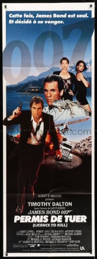 1c037 LICENCE TO KILL French door panel 1989 Timothy Dalton as James Bond, he's out for revenge!