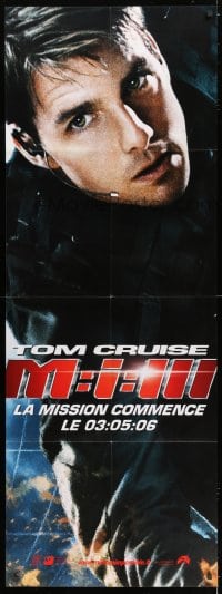 1c040 MISSION IMPOSSIBLE 3 French door panel 2006 super close up of spy Tom Cruise, J.J. Abrams!