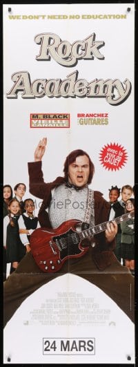 1c043 SCHOOL OF ROCK French door panel 2004 Jack Black teaches 5th grade kids at Rock Academy!