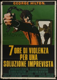 1c181 7 HOURS OF VIOLENCE Italian 1p 1973 Michele Massimo Tarantini, art by Giuliano Nistri!