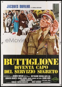 1c070 BUTTIGLIONE DIVENTA CAPO DEL SERVIZIO SEGRETO Italian 2p 1975 art of soldier Jacques Dufilho!