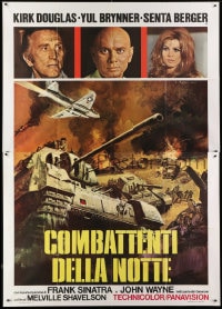1c072 CAST A GIANT SHADOW Italian 2p R1975 different Biffignandi combat art, Douglas, Brynner