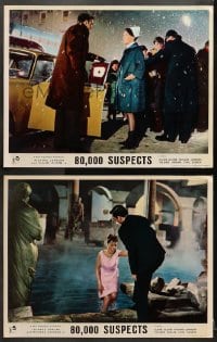 1d812 80,000 SUSPECTS 2 English LCs 1963 Val Guest thriller, Claire Bloom, different!