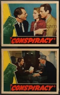 1d830 CONSPIRACY 2 LCs 1939 Allan Lane in an early starring role gets mixed up in European sabotage!