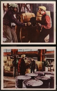 1d845 EDGE OF THE CITY 2 int'l LCs R1960s great images of Sidney Poitier & John Cassavetes!