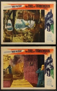 1d848 EVIL OF FRANKENSTEIN 2 LCs 1964 Peter Cushing, Hammer, some wonderful monster images!