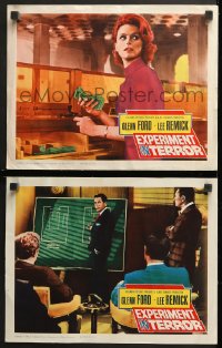 1d849 EXPERIMENT IN TERROR 2 LCs 1962 Glenn Ford + Remick about to take money from her drawer!