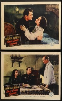 1d855 FIRST COMES COURAGE 2 LCs 1943 Merle Oberon, Brian Aherne, directed by Dorothy Arzner!