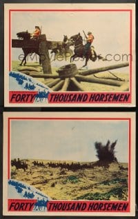 1d861 FORTY THOUSAND HORSEMEN 2 LCs 1941 Australian World War I film, cavarly in Palestine!