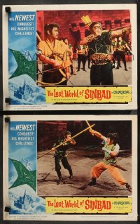 1d893 LOST WORLD OF SINBAD 2 LCs 1965 Toho, cool fantasy and action images!