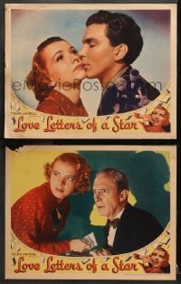 1d896 LOVE LETTERS OF A STAR 2 LCs 1936 great images of Henry Hunter and sexy Polly Rowles!