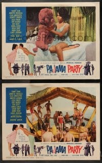 1d914 PAJAMA PARTY 2 LCs 1964 Annette Funicello, Native American Buster Keaton in border!