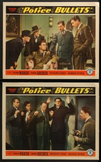 1d924 POLICE BULLETS 2 LCs 1942 John Archer, Milburn Stone, about the protection racket!