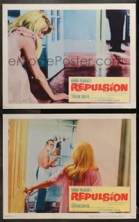 1d934 REPULSION 2 LCs 1965 Roman Polanski, sexy Catherine Deneuve, Ian Hendry!