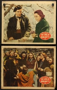 1d950 SONG OF BERNADETTE 2 LCs 1943 great images of pretty Jennifer Jones in the title role!