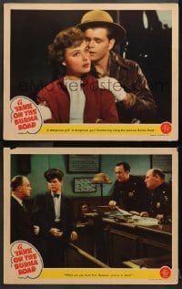 1d999 YANK ON THE BURMA ROAD 2 LCs 1942 dangerous girl Laraine Day & dangerous guy Barry Nelson!