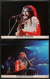 1d631 CONCERT FOR BANGLADESH 4 color 11x14 stills 1972 rock & roll benefit show, Russell, Harrison!