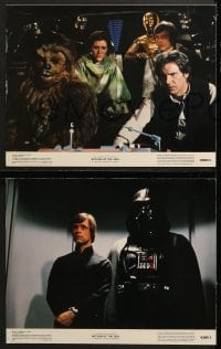 1d777 RETURN OF THE JEDI 3 color 10.75x14 to 11x14 stills 1983 great images of Luke, Leia, Han and Lando!