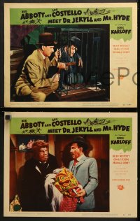 1d532 ABBOTT & COSTELLO MEET DR. JEKYLL & MR. HYDE 5 LCs 1953 Bud & Lou meet monster Boris Karloff!