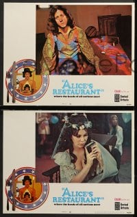 1d030 ALICE'S RESTAURANT 8 int'l LCs 1969 Arlo Guthrie, Quinn, musical directed by Arthur Penn!