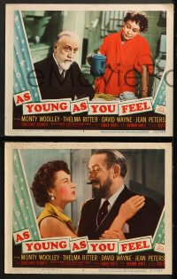 1d357 AS YOUNG AS YOU FEEL 7 LCs 1951 great images of Monty Woolley, Thelma Ritter, Jean Peters!
