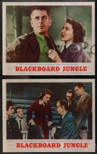 1d445 BLACKBOARD JUNGLE 6 LCs 1955 teacher Glenn Ford, Margaret Hayes, Anne Francis, classic!