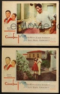 1d086 CINDERFELLA 8 LCs 1960 Norman Rockwell border art of Jerry Lewis & Anna Maria Alberghetti!