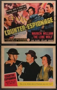 1d092 COUNTER-ESPIONAGE 8 LCs 1942 Warren William as The Lone Wolf knocking out spies in London!