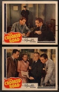 1d367 CROOKED ROAD 7 LCs 1940 Edmund Lowe in prison, Irene Hervey, Henry Wilcoxon!