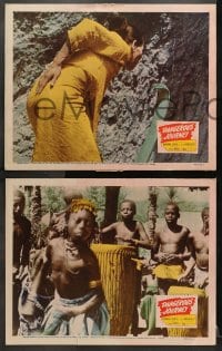 1d636 DANGEROUS JOURNEY 4 LCs 1944 Africa & India, more startling than your strangest dreams!