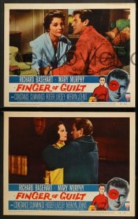 1d650 FINGER OF GUILT 4 LCs 1956 movie maker Richard Basehart trapped by Mary Murphy's love letters!