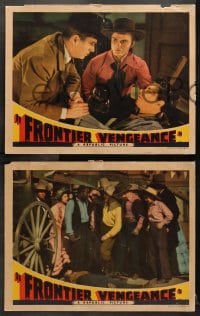 1d565 FRONTIER VENGEANCE 5 LCs 1940 Don Red Barry, Betty Moran & Yakima Canutt in western action!