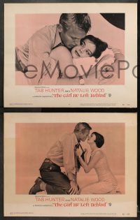 1d566 GIRL HE LEFT BEHIND 5 LCs 1956 images of military soldier Tab Hunter, pretty Natalie Wood!