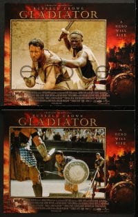 1d133 GLADIATOR 8 LCs 2000 Russell Crowe, Joaquin Phoenix, directed by Ridley Scott!