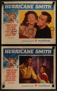 1d155 HURRICANE SMITH 8 LCs 1952 great images of sexy tropical babe Yvonne De Carlo, John Ireland