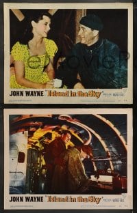 1d758 ISLAND IN THE SKY 3 LCs 1953 William Wellman, great images of big John Wayne, World War II!