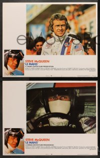 1d173 LE MANS 8 LCs 1971 great images of race car driver Steve McQueen, complete set!